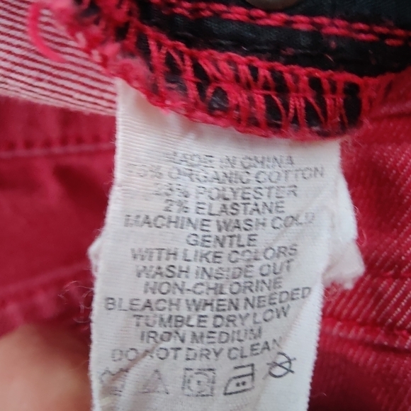 PrAna Kara Organic Cotton Jeans Straight Leg Faded Red Women's Pants Size 6 / 28 - Picture 7 of 14